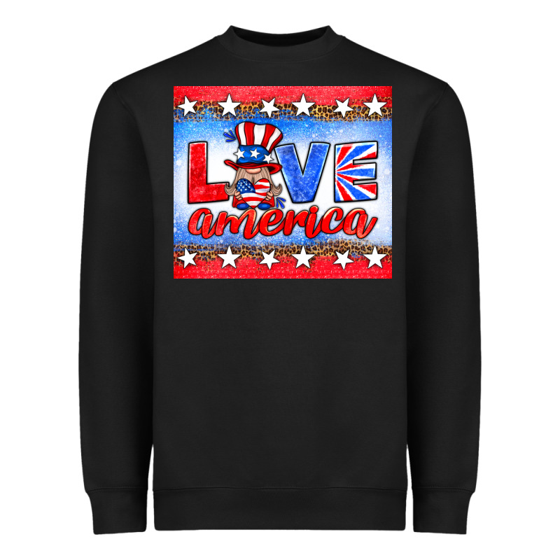 Love America Gnome Heavyweight Sweatshirt by HRA Design Shop | Teevron