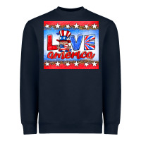 Navy love america gnome Heavyweight Sweatshirt - HRA Design Shop
