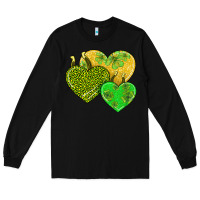 Black st patricks day hearts Long Sleeve Tee - AdoDesignShop