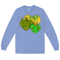 Colony Blue st patricks day hearts Long Sleeve Tee - AdoDesignShop