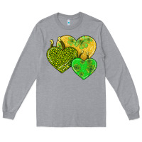 Heather Grey st patricks day hearts Long Sleeve Tee - AdoDesignShop