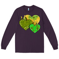 Plum st patricks day hearts Long Sleeve Tee - AdoDesignShop