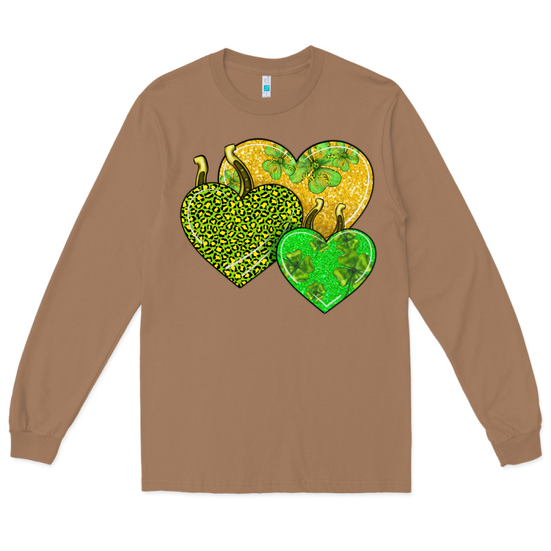 St Patricks Day Hearts Long Sleeve Tee by AdoDesignShop | Teevron
