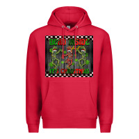 Cardinal dead inside but it's Christmas dancing skeletons Premium Hoodie - BarkalooDesign