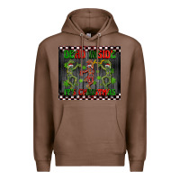 Chestnut dead inside but it's Christmas dancing skeletons Premium Hoodie - BarkalooDesign