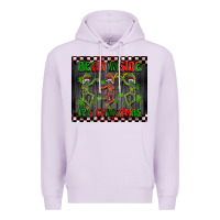 Lilac dead inside but it's Christmas dancing skeletons Premium Hoodie - BarkalooDesign