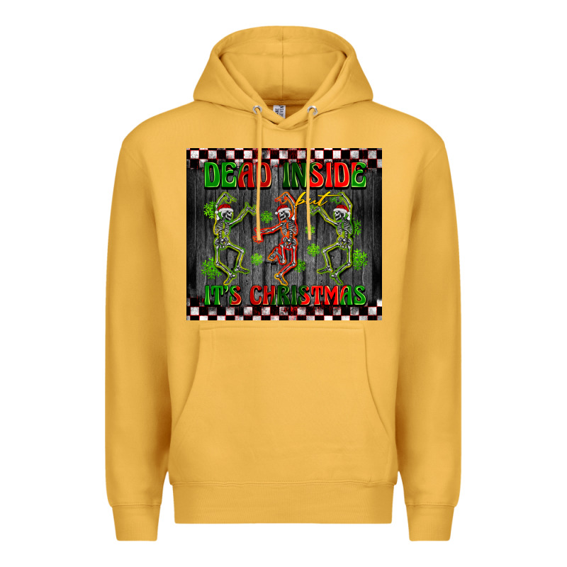 Dead Inside But It's Christmas Dancing Skeletons Premium Hoodie by BarkalooDesign | Teevron