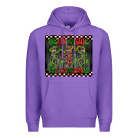 Purple dead inside but it's Christmas dancing skeletons Premium Hoodie - BarkalooDesign