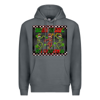 Rock dead inside but it's Christmas dancing skeletons Premium Hoodie - BarkalooDesign