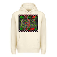 Sandshell dead inside but it's Christmas dancing skeletons Premium Hoodie - BarkalooDesign