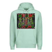 Seafoam dead inside but it's Christmas dancing skeletons Premium Hoodie - BarkalooDesign