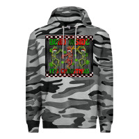 Slate Camo dead inside but it's Christmas dancing skeletons Premium Hoodie - BarkalooDesign