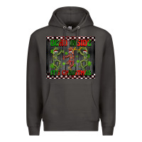 Smoke dead inside but it's Christmas dancing skeletons Premium Hoodie - BarkalooDesign