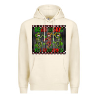 Tofu dead inside but it's Christmas dancing skeletons Premium Hoodie - BarkalooDesign