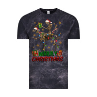 Cloud Black merry christmas deer skeleton Vintage Tee - FaDigitalArtStudio
