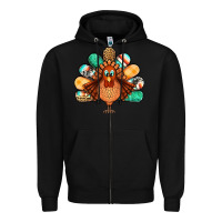 Black thanksgiving turkey Zipper Hoodie - Jasminsmagicworld
