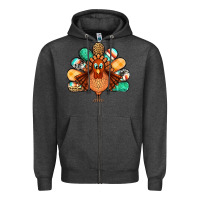 Charcoal Heather thanksgiving turkey Zipper Hoodie - Jasminsmagicworld