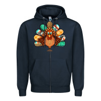 Navy thanksgiving turkey Zipper Hoodie - Jasminsmagicworld