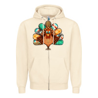 Sandshell thanksgiving turkey Zipper Hoodie - Jasminsmagicworld