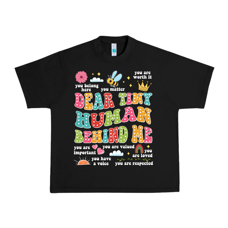 Customized Teacher Dear Tiny Human Behind Me Back Urban Heavy Tee by JahusDesignShop | Teevron