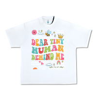White customized teacher dear tiny human behind me back Urban Heavy Tee - JahusDesignShop