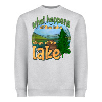 Heather Grey what happens at the lake stays at the lake Heavyweight Sweatshirt - HRA Design Shop