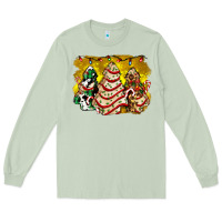 Matcha christmas tree cake and christmas pattern ado Long Sleeve Tee - AdoDesignShop