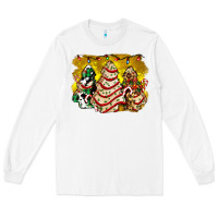 White christmas tree cake and christmas pattern ado Long Sleeve Tee - AdoDesignShop
