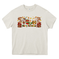 Cream Christmas coffee cups Heavy Core Tee - Artiststas