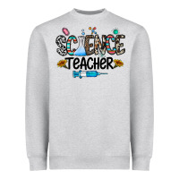 Heather Grey science teacher Heavyweight Sweatshirt - CowhideDigitalArt
