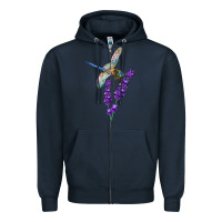 Navy Dragonfly With Lavender Zipper Hoodie - LillyAllenDesigns