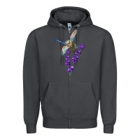 Smoke Dragonfly With Lavender Zipper Hoodie - LillyAllenDesigns