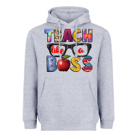 Heather Grey teach like a boss Heavyweight Hoodie - NancyCooperArtShop