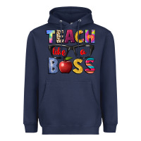 Navy teach like a boss Heavyweight Hoodie - NancyCooperArtShop