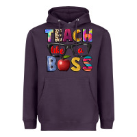 Plum teach like a boss Heavyweight Hoodie - NancyCooperArtShop