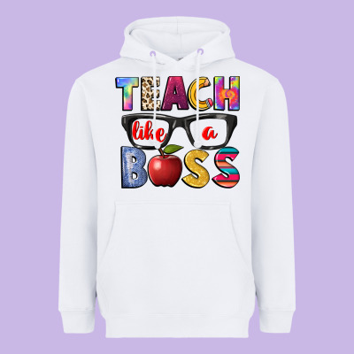 Teach Like A Boss Heavyweight Hoodie Designed By Nancycooperartshop