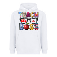 White teach like a boss Heavyweight Hoodie - NancyCooperArtShop
