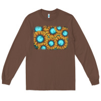 Chestnut sunflower gemstone background Long Sleeve Tee - JahusDesignShop