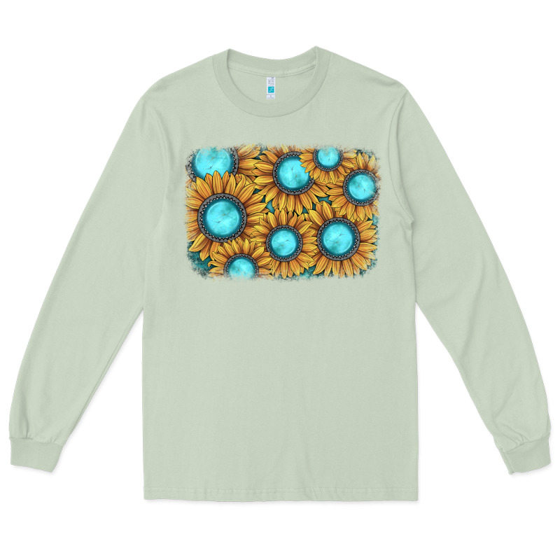 Sunflower Gemstone Background Long Sleeve Tee by JahusDesignShop | Teevron