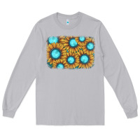 Moon Dust sunflower gemstone background Long Sleeve Tee - JahusDesignShop