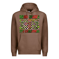 Chestnut dead inside but it's christmas dancing skeletons Premium Hoodie - BarkalooDesign