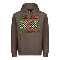 Coffee dead inside but it's christmas dancing skeletons Premium Hoodie - BarkalooDesign