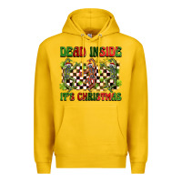 Lemon dead inside but it's christmas dancing skeletons Premium Hoodie - BarkalooDesign