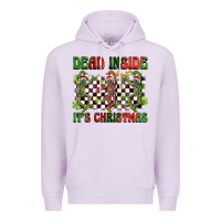 Lilac dead inside but it's christmas dancing skeletons Premium Hoodie - BarkalooDesign