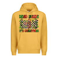 Mustard dead inside but it's christmas dancing skeletons Premium Hoodie - BarkalooDesign
