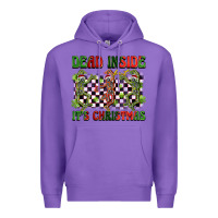 Purple dead inside but it's christmas dancing skeletons Premium Hoodie - BarkalooDesign