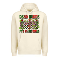 Sandshell dead inside but it's christmas dancing skeletons Premium Hoodie - BarkalooDesign