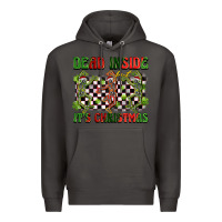 Smoke dead inside but it's christmas dancing skeletons Premium Hoodie - BarkalooDesign