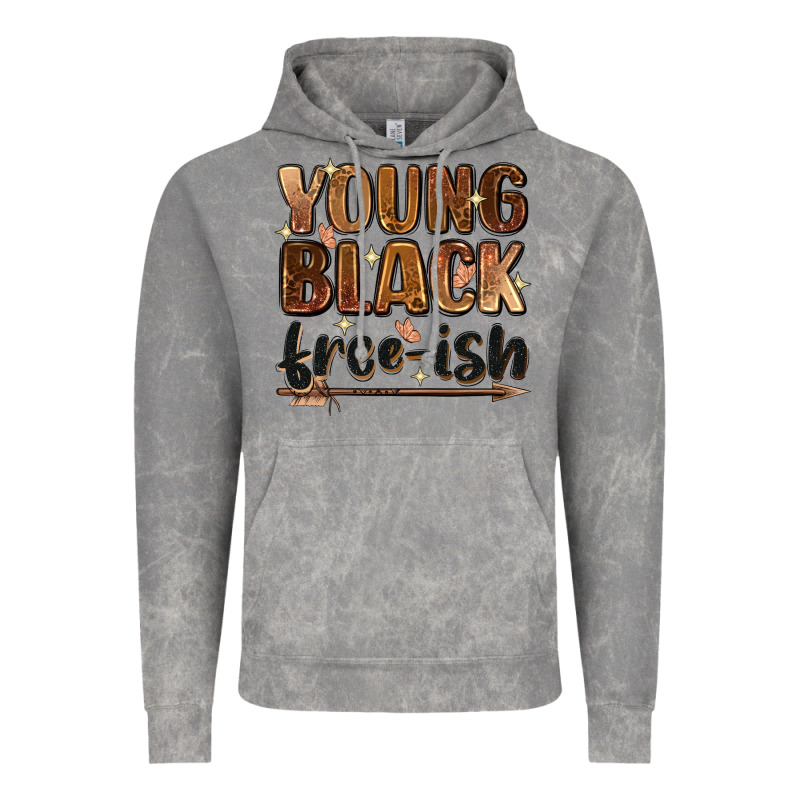 Young Black Free-ish Vintage Hoodie by Zillion Design Studio | Teevron