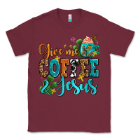 Burgundy gıve me coffee and jesus Classic Tee - AdoDesignShop